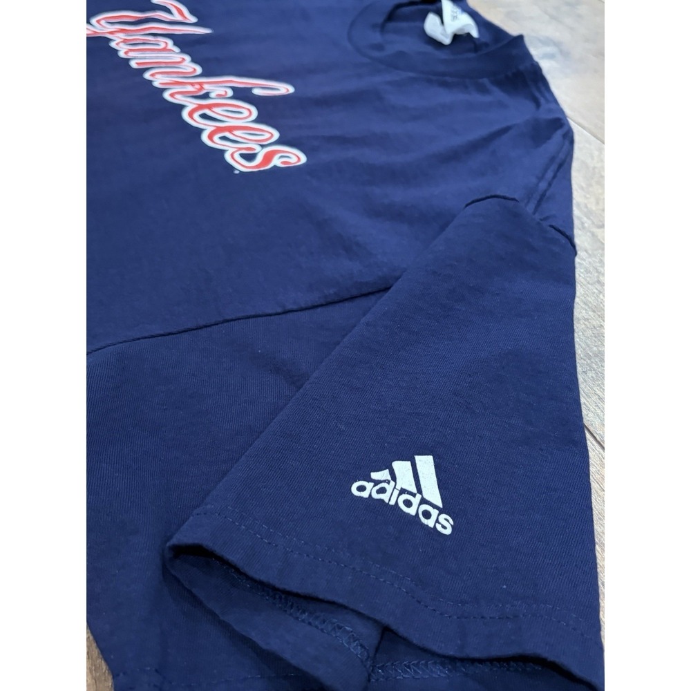 Vintage Y2k New York Yankees Adidas Double Sided Graphic Tee Navy Blue XXL 2002 - Picture 5 of 10